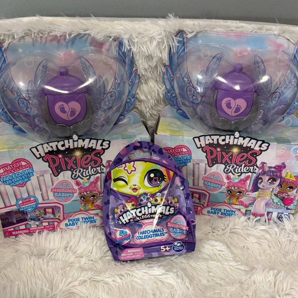 Hatchimals Pixies Riders Set with Bonus Bag